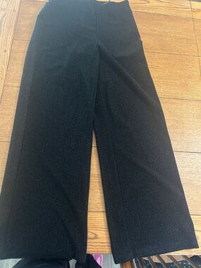 H&M Black Ribbed Top with Shimmer Trim